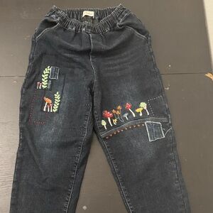 Embroidered Kids Denim Pants